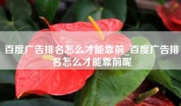 百度广告排名怎么才能靠前_百度广告排名怎么才能靠前呢